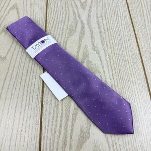 714 Tayion by Montee Holland Polka Dot Tie 500 Purple $55 Polyester 2YC24-2011